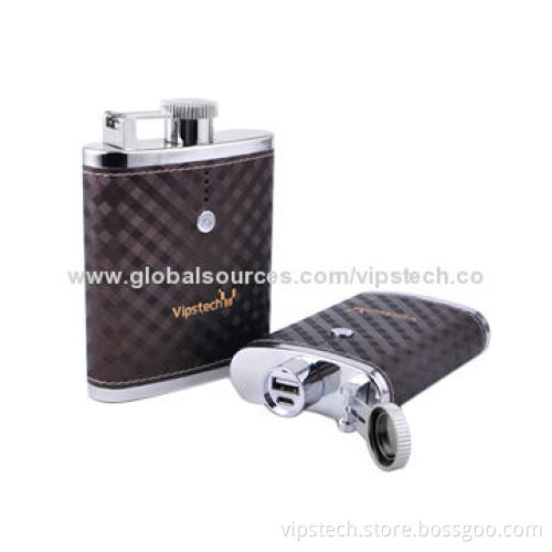 MP3 Player Charger with 6,600mAh Capacity, Flagon Shape, Classical PU DesignNew